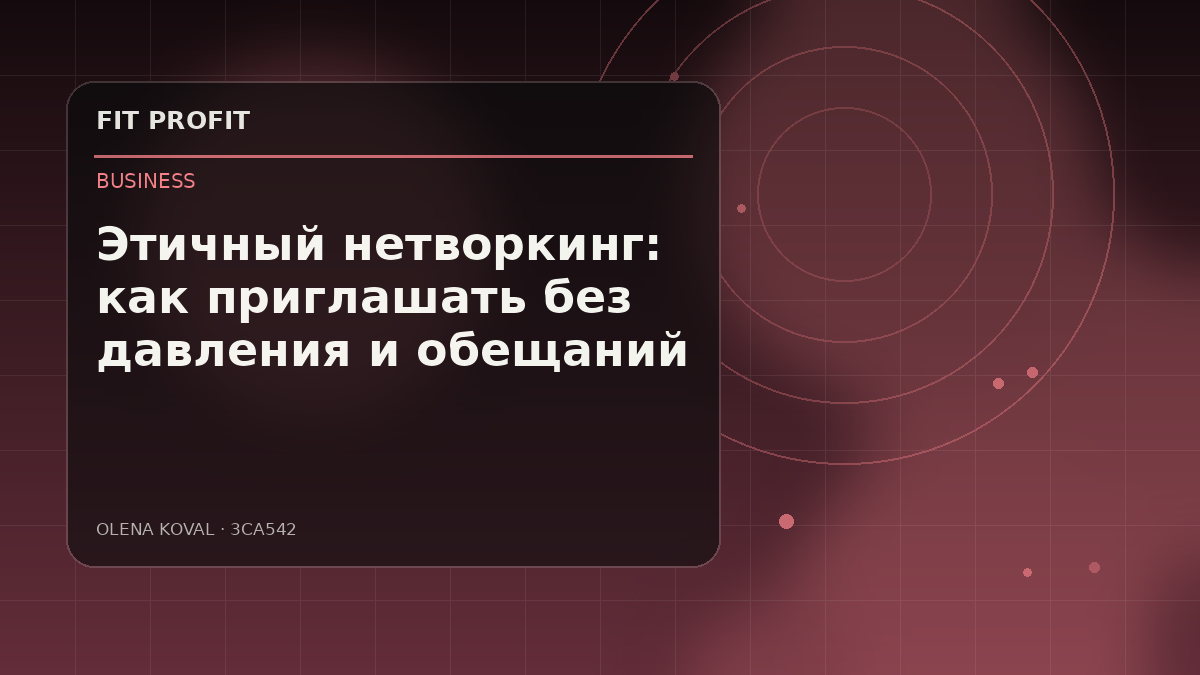 Иллюстрация: Этичный нетворкинг: как приглашать без давления и обещаний