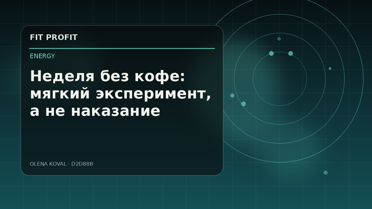 Иллюстрация: Неделя без кофе: мягкий эксперимент, а не наказание