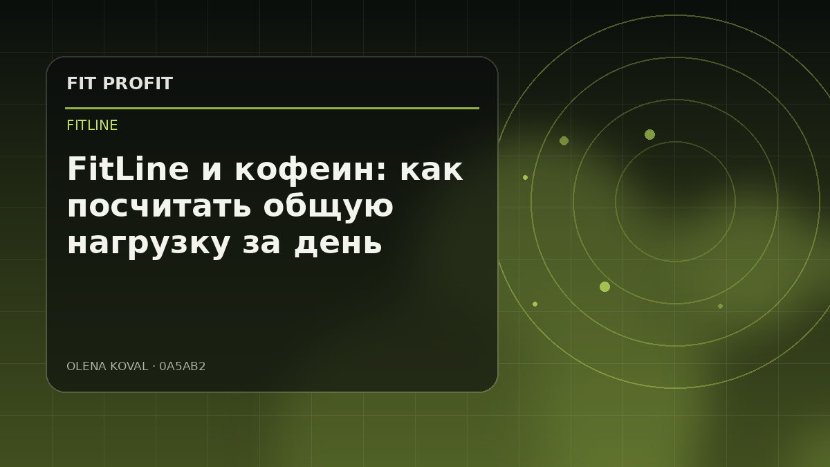 Иллюстрация: FitLine и кофеин: как посчитать общую нагрузку за день