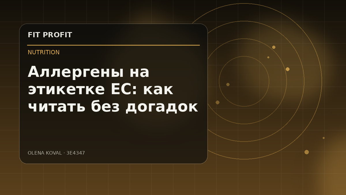 Редакционная иллюстрация: Аллергены на этикетке ЕС: как читать без догадок