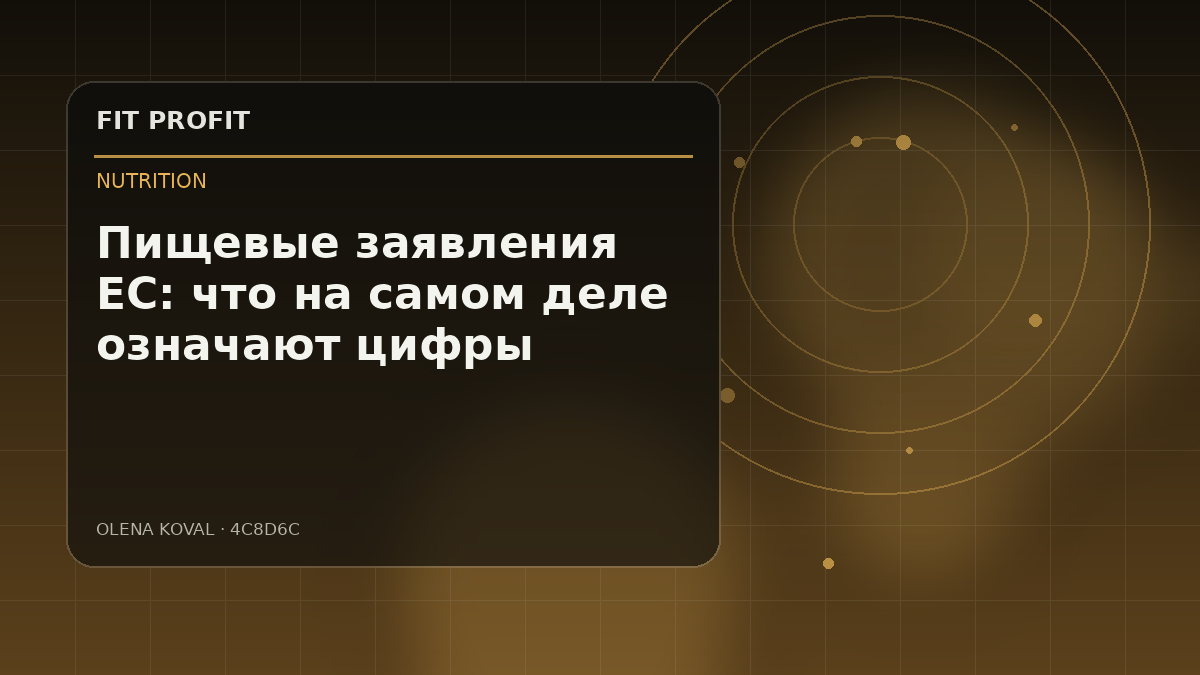 Редакционная иллюстрация: Пищевые заявления ЕС: что на самом деле означают цифры