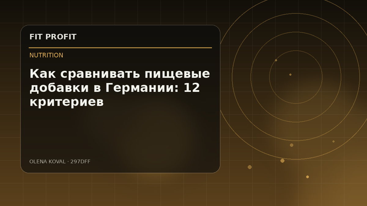 Редакционная иллюстрация: Как сравнивать пищевые добавки в Германии: 12 критериев