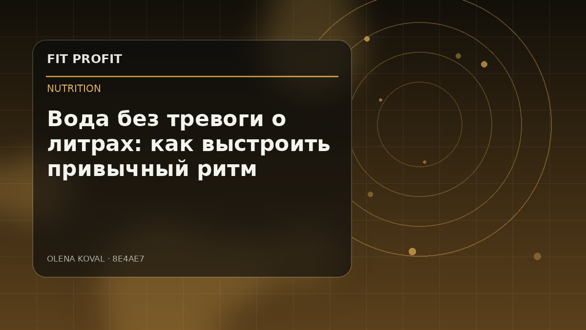 Иллюстрация: Вода без тревоги о литрах: как выстроить привычный ритм