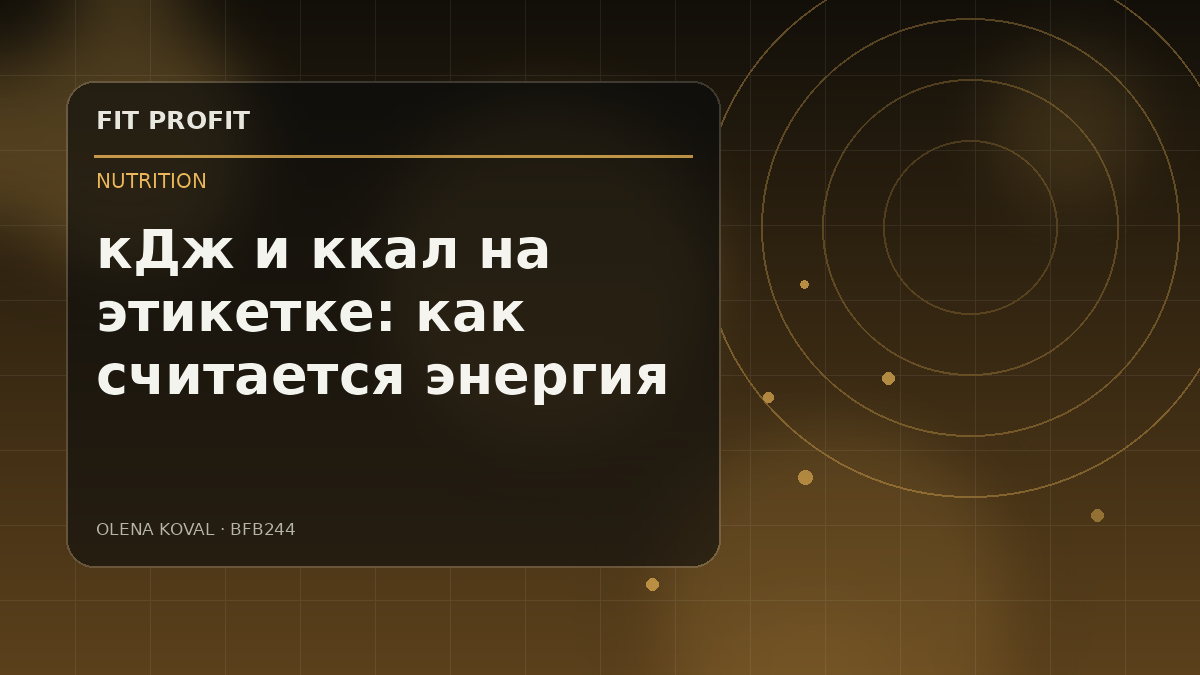 Редакционная иллюстрация: кДж и ккал на этикетке: как считается энергия