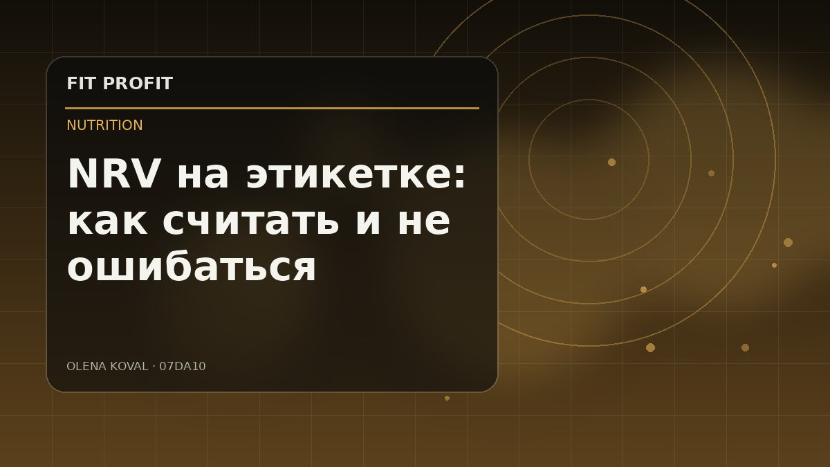 Редакционная иллюстрация: NRV на этикетке: как считать и не ошибаться
