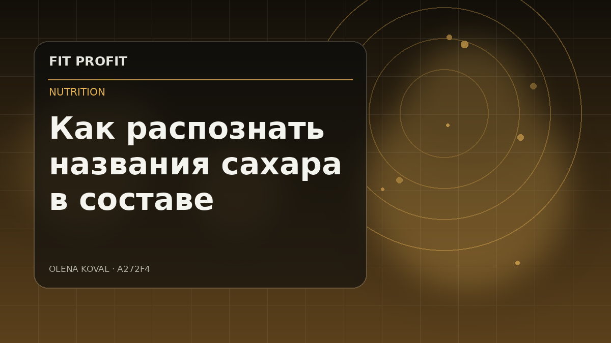 Редакционная иллюстрация: Как распознать названия сахара в составе