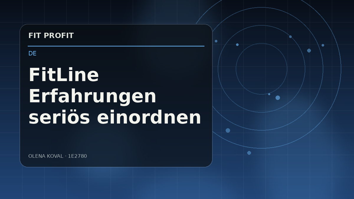Redaktionelle Illustration: FitLine Erfahrungen seriös einordnen