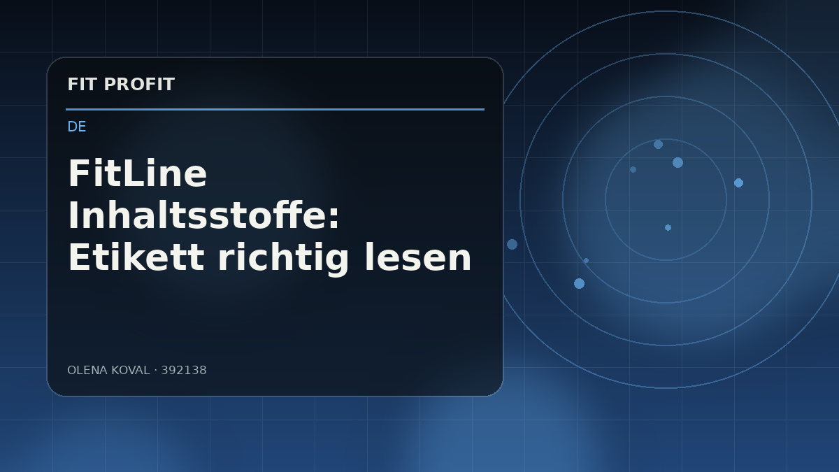 Redaktionelle Illustration: FitLine Inhaltsstoffe: Etikett richtig lesen
