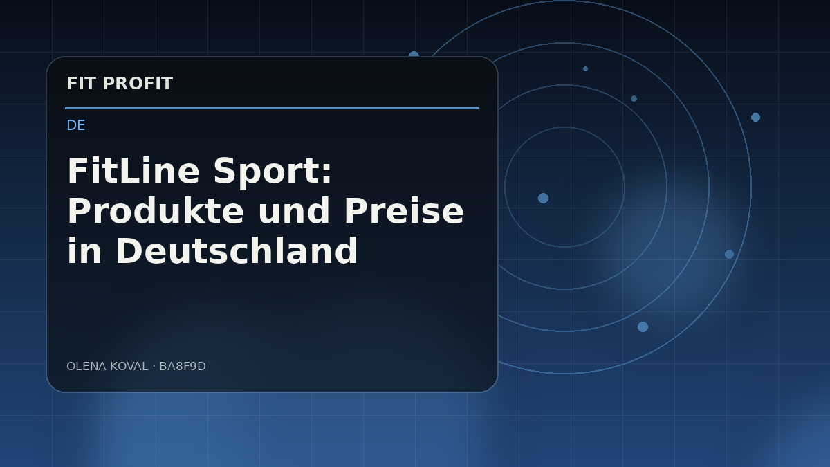 Wellness, Sport und FitLine im Ökosystem von FIT PROFIT und ALONA KOVAL