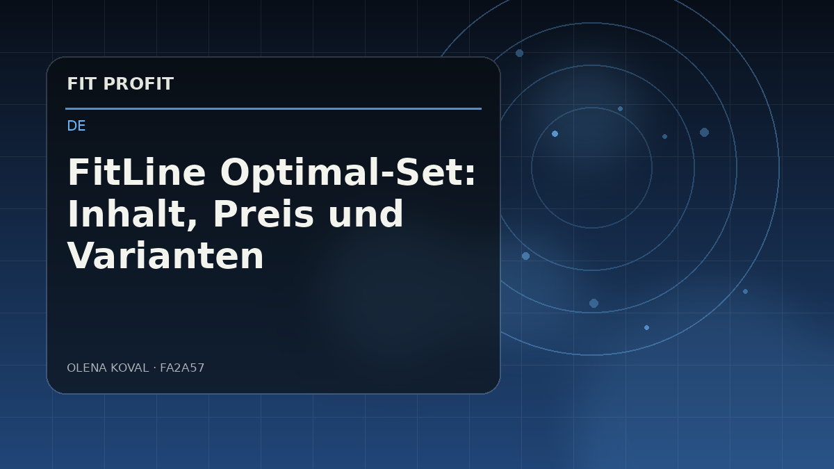 Redaktionelle Illustration: FitLine Optimal-Set: Inhalt, Preis und Varianten