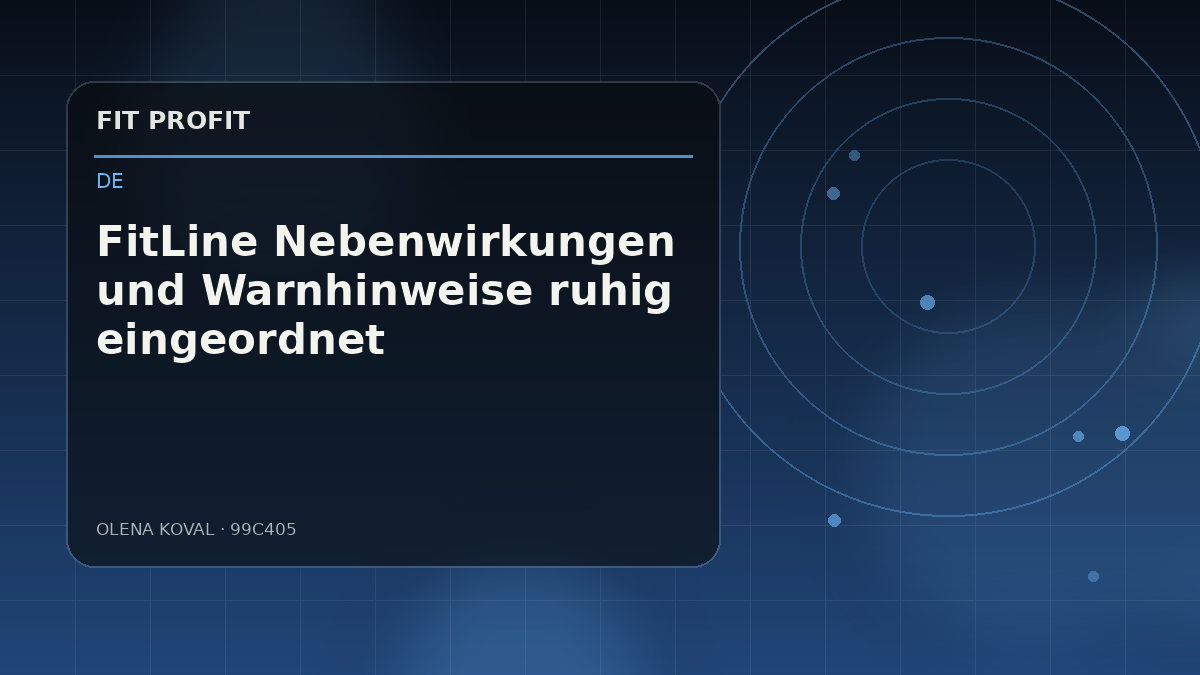 Redaktionelle Illustration: FitLine Nebenwirkungen und Warnhinweise ruhig eingeordnet