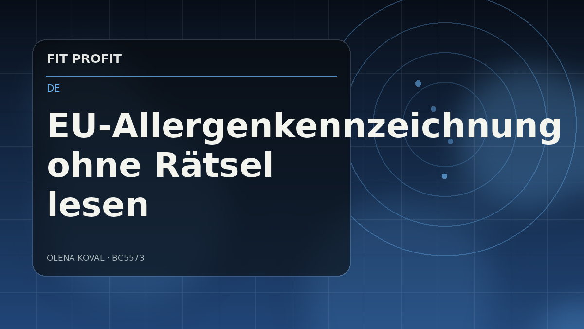Redaktionelle Illustration: EU-Allergenkennzeichnung ohne Rätsel lesen