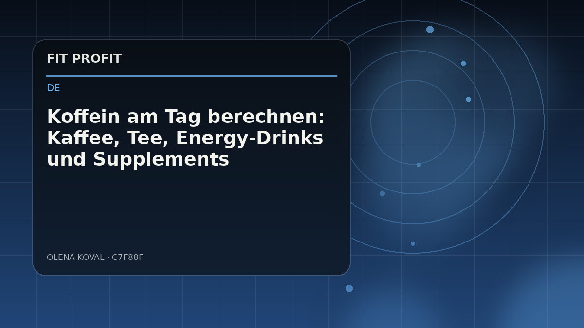 Redaktionelle Illustration: Koffein am Tag berechnen: Kaffee, Tee, Energy-Drinks und Supplements