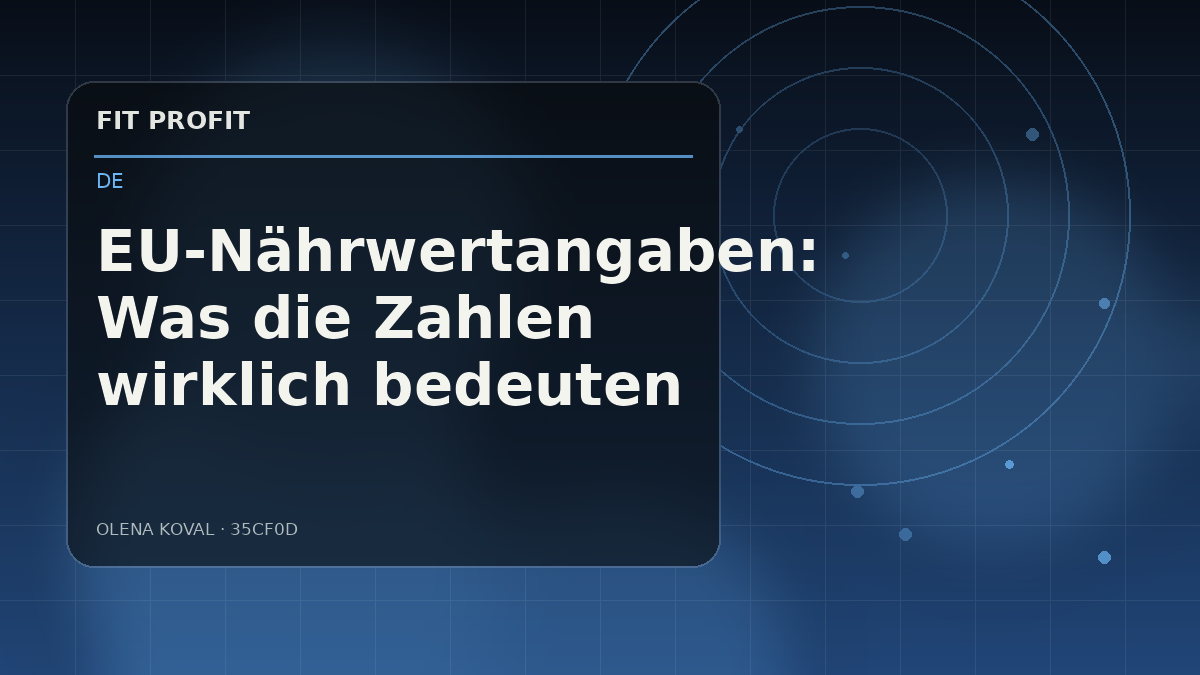 Redaktionelle Illustration: EU-Nährwertangaben: Was die Zahlen wirklich bedeuten