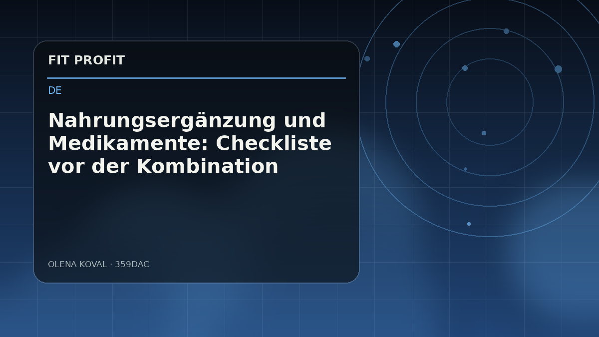 Redaktionelle Illustration: Nahrungsergänzung und Medikamente: Checkliste vor der Kombination