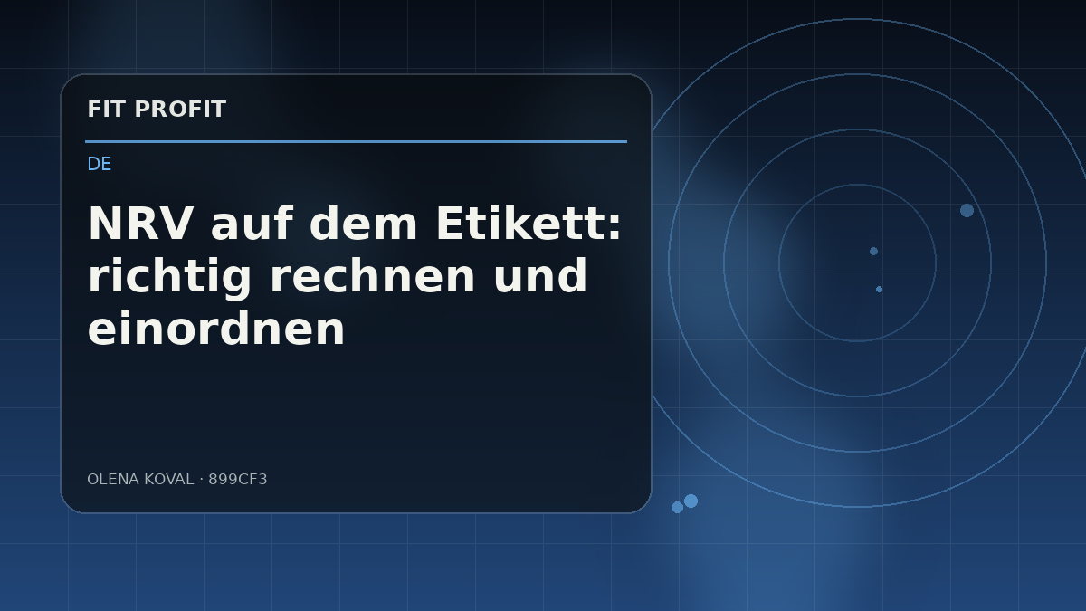 Redaktionelle Illustration: NRV auf dem Etikett: richtig rechnen und einordnen
