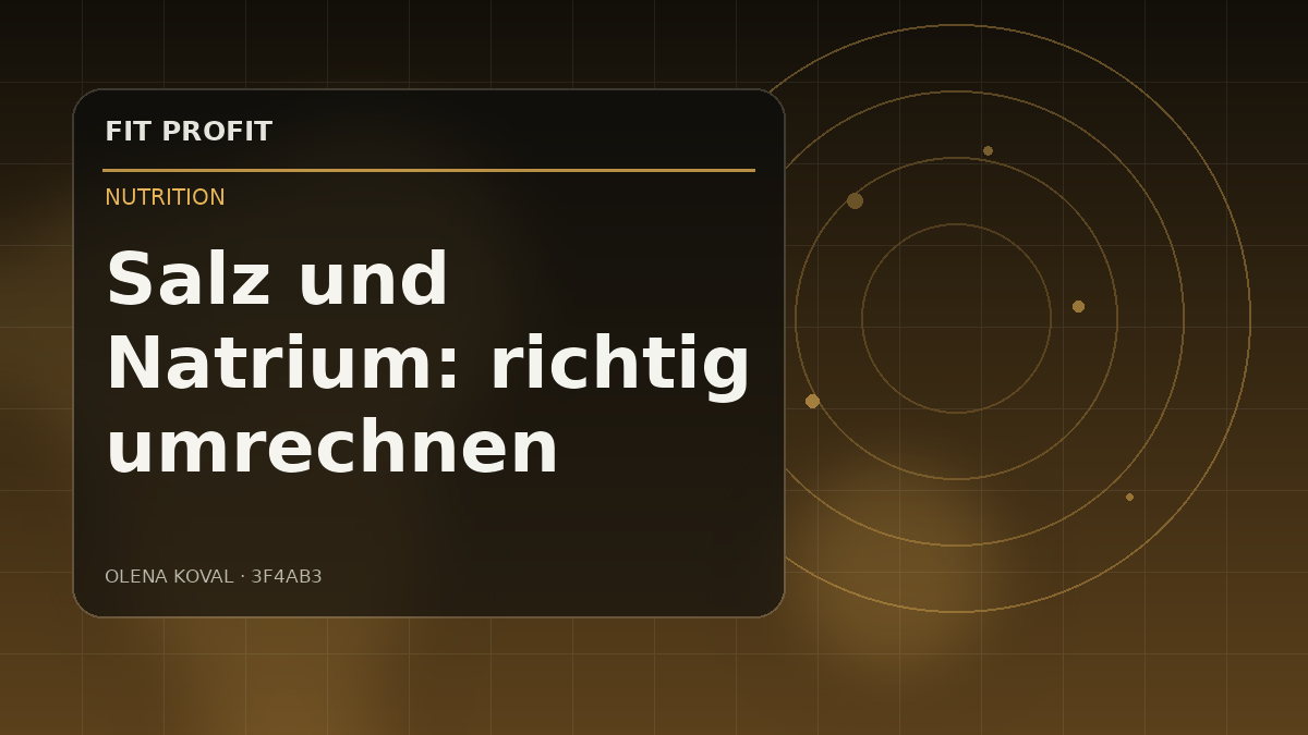 Redaktionelle Illustration: Salz und Natrium: richtig umrechnen