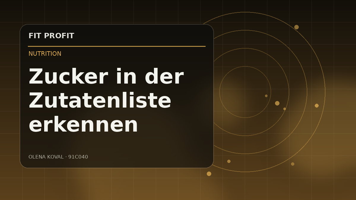 Redaktionelle Illustration: Zucker in der Zutatenliste erkennen