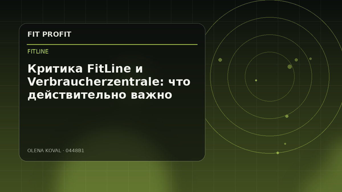 Редакционная иллюстрация: Критика FitLine и Verbraucherzentrale: что действительно важно