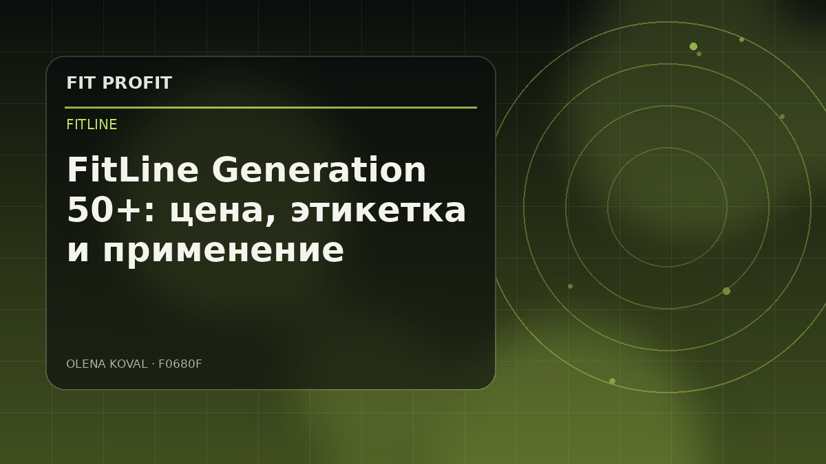 Редакционная иллюстрация: FitLine Generation 50+: как читать возрастное позиционирование без лишних обещаний