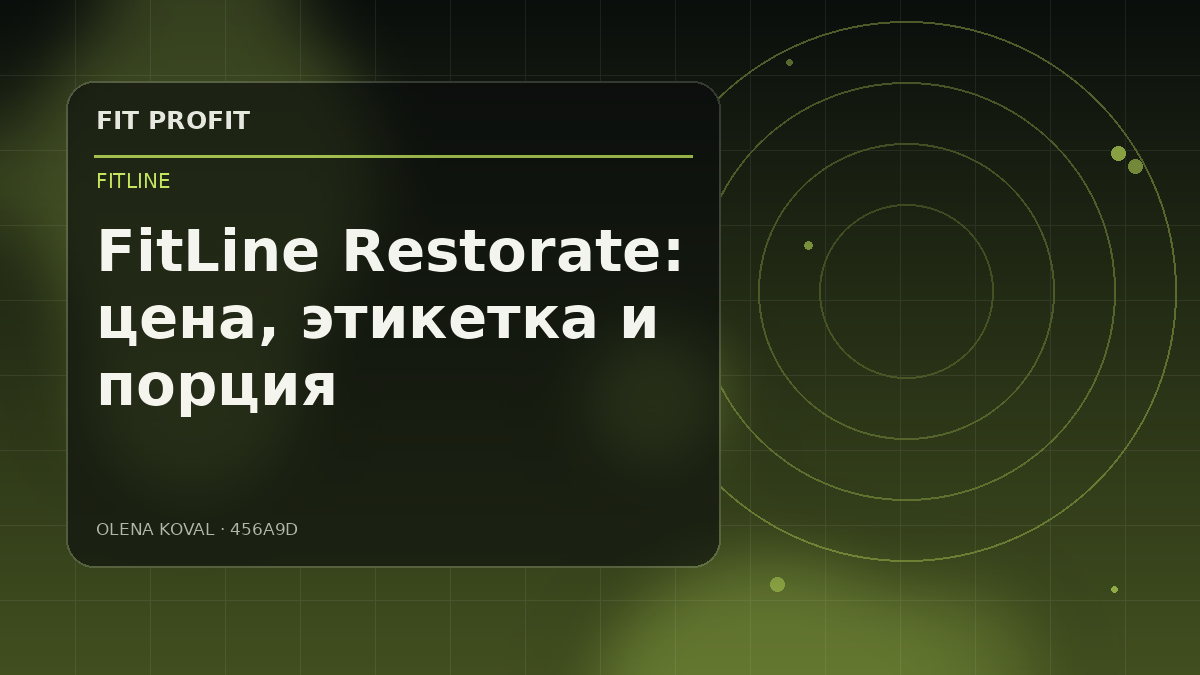 Редакционная иллюстрация: FitLine Restorate: минералы, вечерний ритуал и чтение этикетки