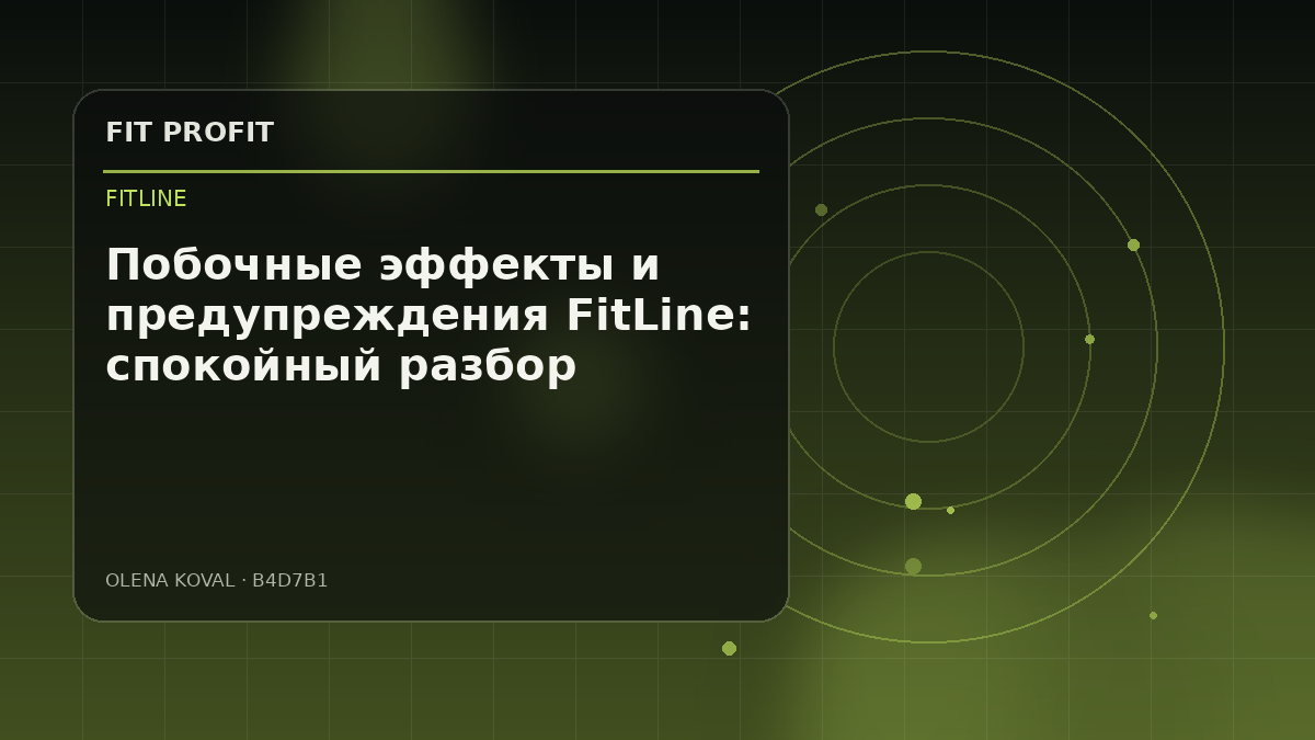 Редакционная иллюстрация: Побочные эффекты и предупреждения FitLine: спокойный разбор