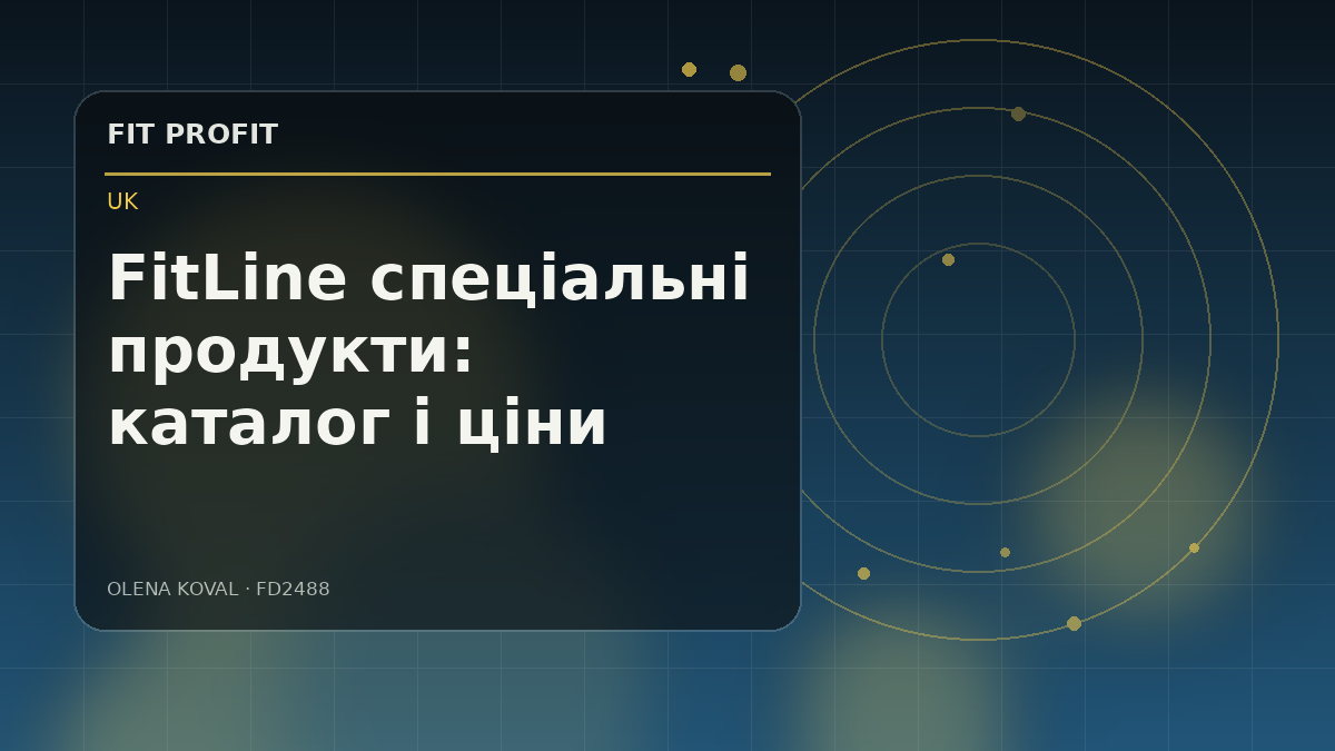 Редакційна ілюстрація: FitLine спеціальні продукти: каталог і ціни