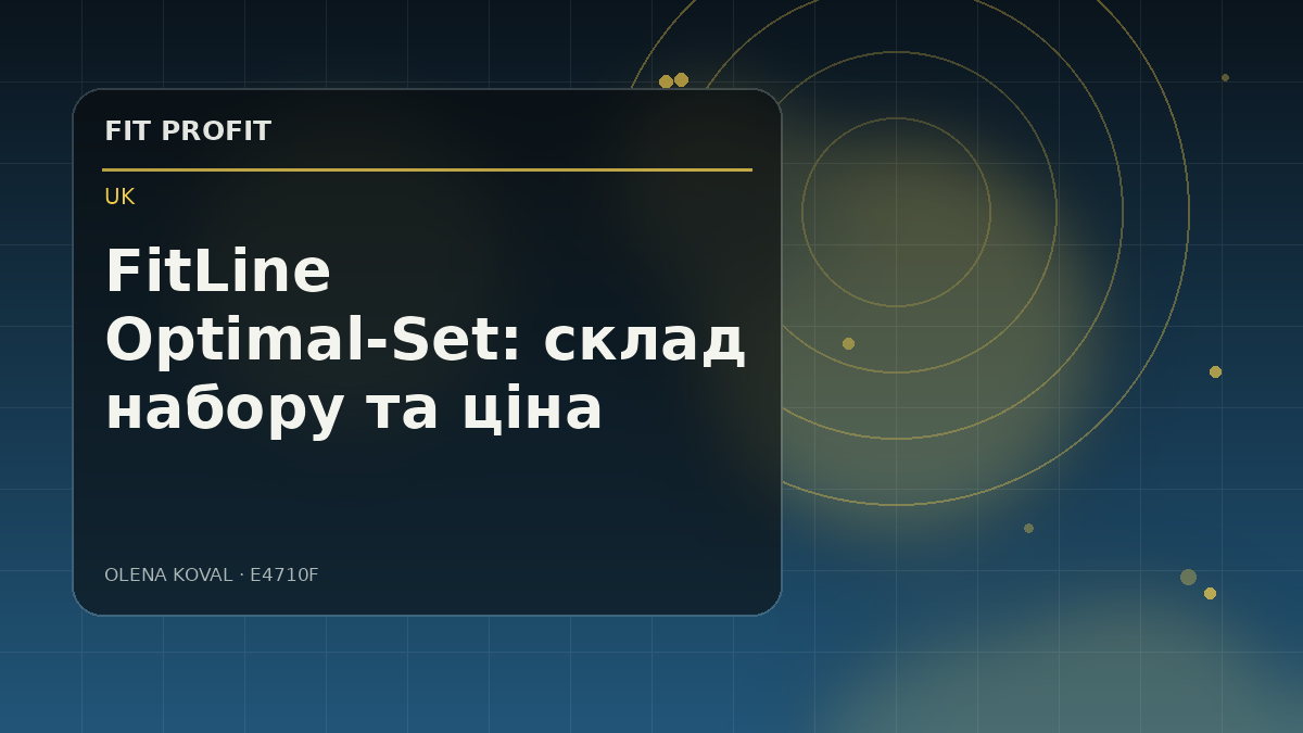 Редакційна ілюстрація: FitLine Optimal-Set: склад набору та ціна