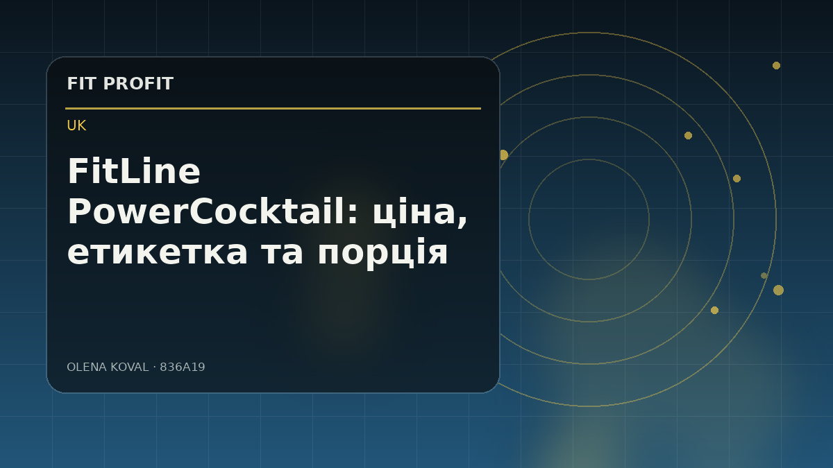 Редакційна ілюстрація: FitLine PowerCocktail: ціна, етикетка та порція