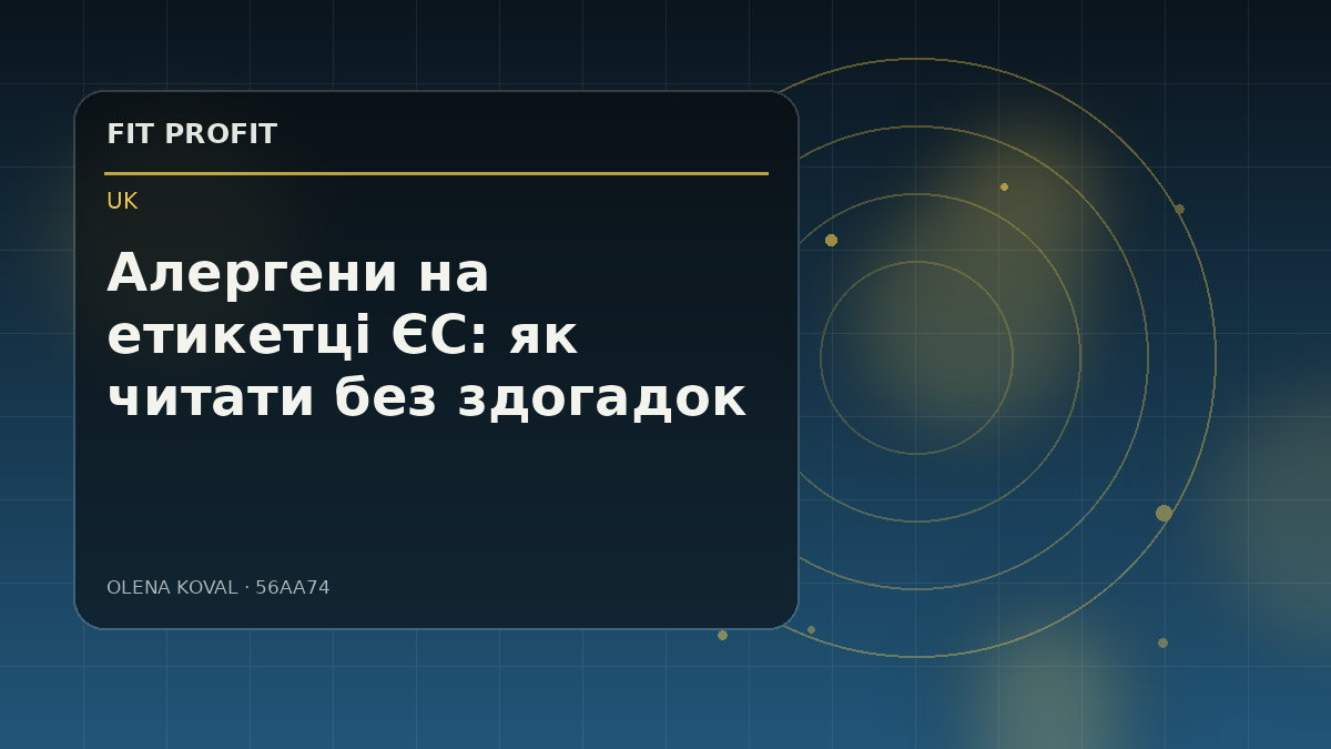 Редакційна ілюстрація: Алергени на етикетці ЄС: як читати без здогадок