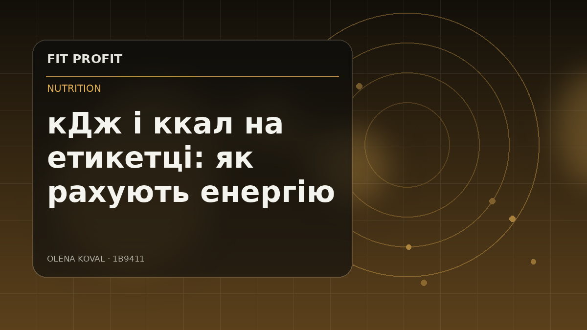Редакційна ілюстрація: кДж і ккал на етикетці: як рахують енергію