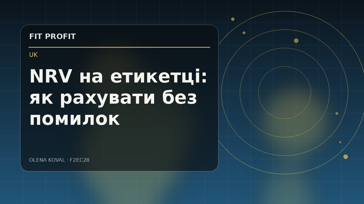 Редакційна ілюстрація: NRV на етикетці: як рахувати без помилок