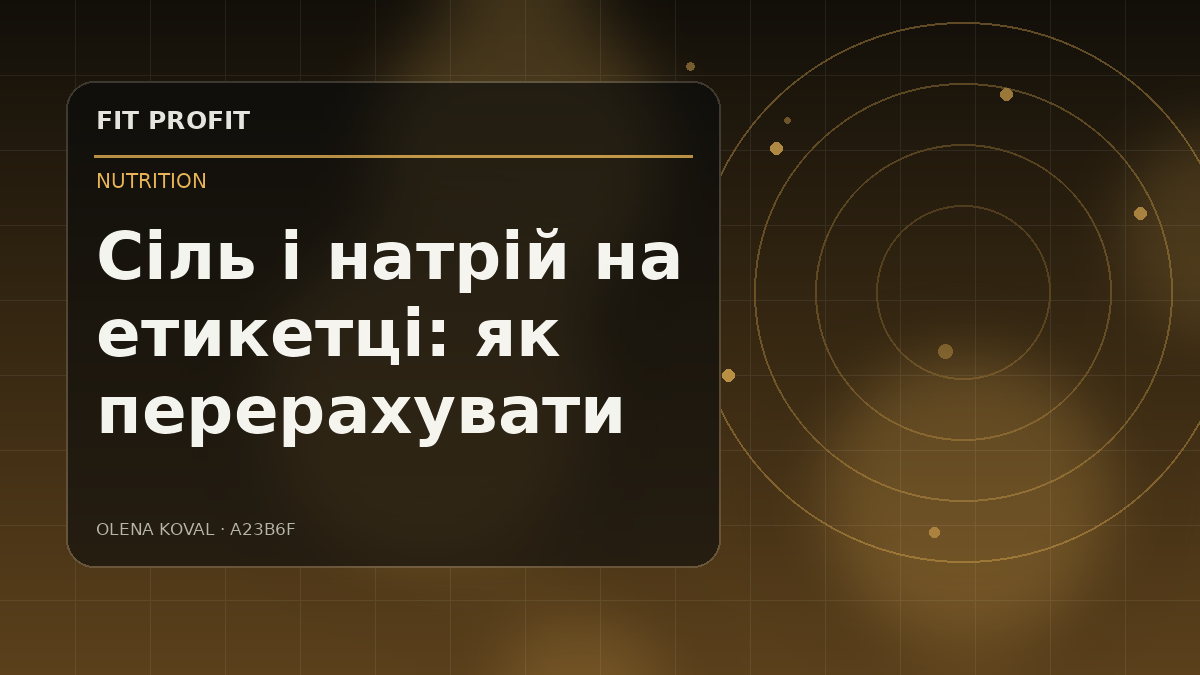 Редакційна ілюстрація: Сіль і натрій на етикетці: як перерахувати